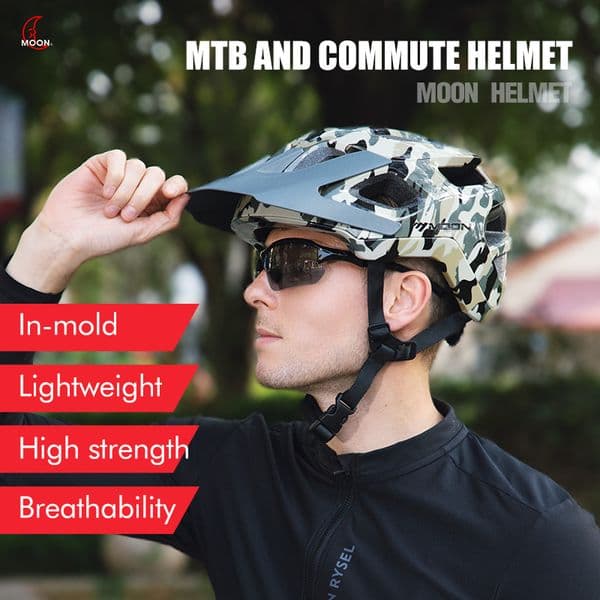 Integrally Molded Mountain Bike Helmet Lightweight MTB Bicycle Helmet Safety Protection Gear for Road & Off-Road Cycling