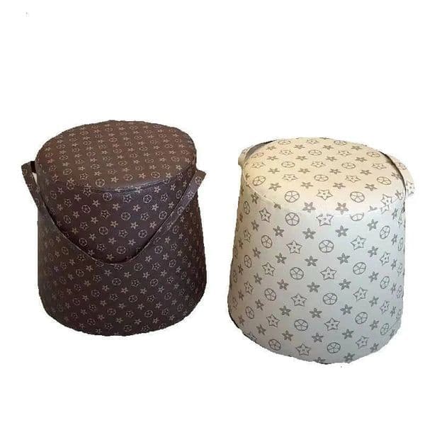 Flower Bucket Round Coffee Table Sofa Living Room Light Seat Cushion Low Home Shoe Changing Stool