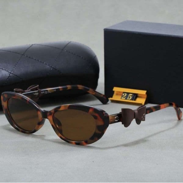 Designer sunglasses 2026 Korean-style round-shaped bowknot sunglasses women, suitable for natural makeup street photography, fashionable and sun-protective