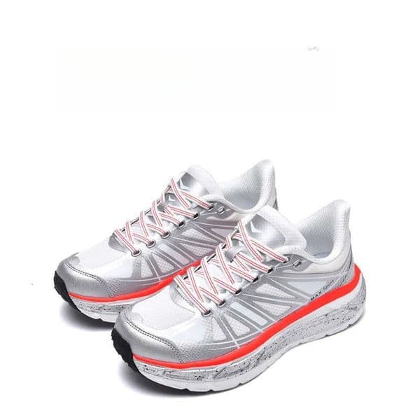 Hot Running Shock-Absorbing Lightweight Sports Shoes Breathable Silver Anti Slip Thick Sole Comfortable Sneakers For Men And Women GM70