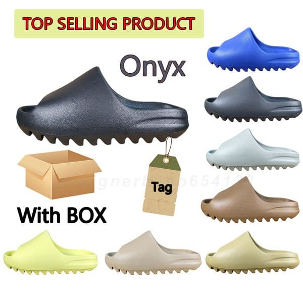 Designer slides Women Men slippers Onyx Bone Azure Flax Pure restock pair Ochre glow Resin Soot black Core womens sandals mens solid slides classics slipper sandal