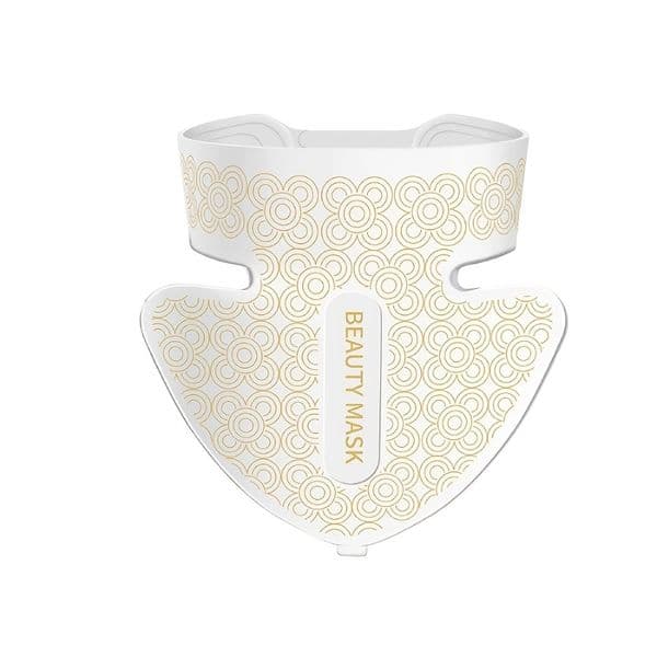 Red Light Therapy Mask for Face Neck, 7-in-1 LED Light Therapy , Lightweight Portable for Home Travel, Rechargeable for Anti-Aging, Skin Firming Revitalizing Glow, White