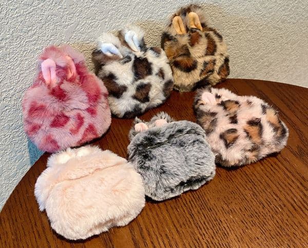 Pro3 3D Rabbit Ear Fluffy Cases For Airpod Pro 3 1 2 2gen Air pods 4 4gen Airpods 3gen Earphone Protector Fashion PC Hard Animal Lovely Hair Fur Leopard Warm