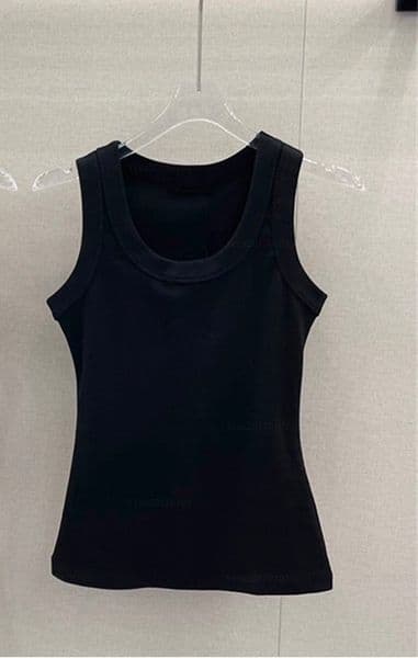 Luxury tank top Designer Women's Summer Tank Top - Sexy Black Sleeveless Crop Tee