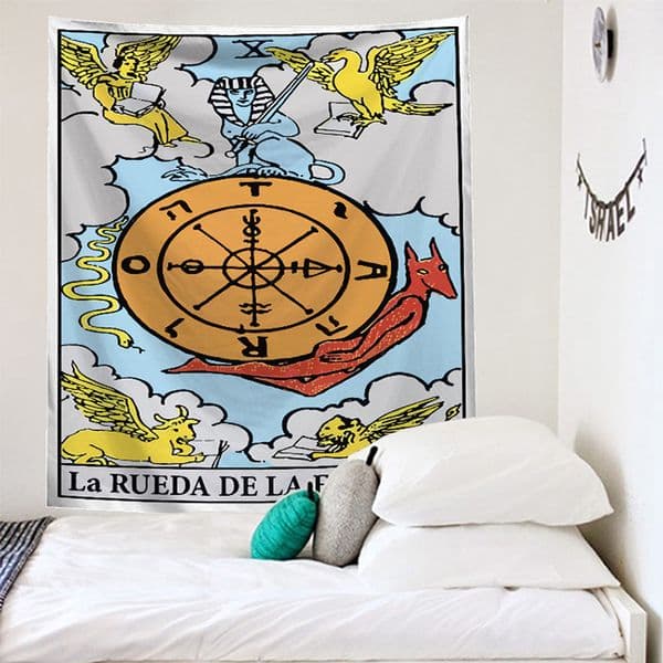 Tarot Tapestry Room Decor Hippie Boho Mandala Witchcraft Supplies Tapestry Wall Hanging Bedroom Aesthetic Decoration Home Gift