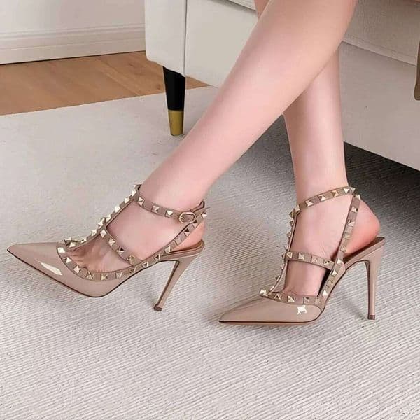 Luxury Women's Sandals Summer Gladiator Sandals With Ankle Strap Fashion Elegant Classics Rivet High Heels Party Ladies Shoes