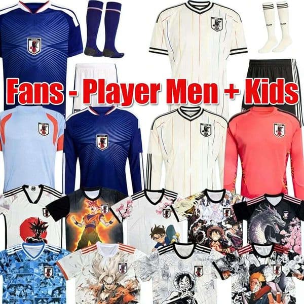 Japan Jersey 2026 World Cup Soccer Jerseys 26 27 Cartoon ISAGI ATOM MINAMINO TSUBASA ASANO DOAN KUBO ITO Adult Men Kids Kit Set Japanese Football Shirt Uniform