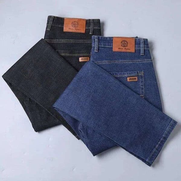 Men Comfortable Soft Business Fashion Straight Casual Denim Trousers Male Brand Clothing Light Luxury Stretch Slim Fit Pants S260330