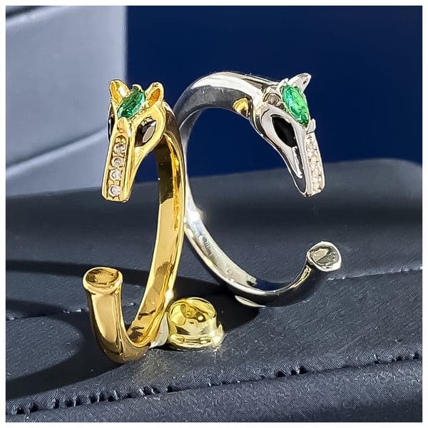 Designer Ring Ring for Women Diamond Ring Emerald Zircon Horse Open Ring Luxury Jewlery Designer for Women Elegant Sparkling Premium Statement Gift