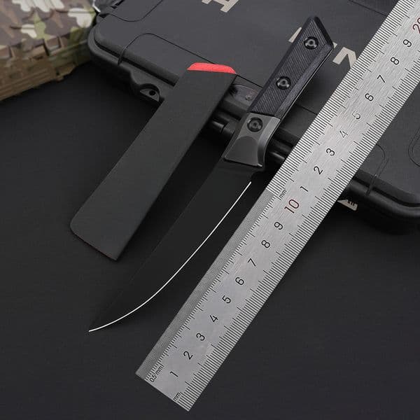 Kitchen knife G10 Titanium alloy Handle Mark M390MK Hunt Survival Tactical EDC Tool Folding Camping Straight knife