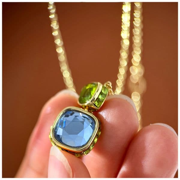 Designer Necklace Necklace Women Color Gemstone Candy Cushion Cut Diamond Necklaces Luxury Jewlery Designer for Women Elegant Timeless Gift Premium Exclusive