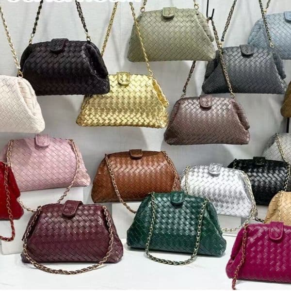 Designer Inspired 2026 New Lauren 1980 Woven Clutch Bag 10A Intrecciato Leather Evening Bag, Minimalist Luxury Convertible Chain Crossbody Shoulder Bag for Women AA