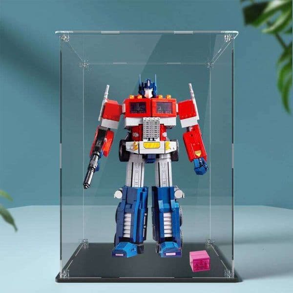 NWE Acrylic box lego 10302 display case for Optimus Prime building block dustproof clear showcase toy bricks storage
