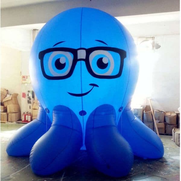 Commercial Grade Inflatable Commercial Inflatable Bouncy Castle Playground Wholesale 3.5M PVC Decorative Air/Ground Inflatable Blue Mr. Octopus