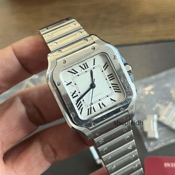 Top quality santo watch mens watch super clone watches 1847MC mechanical movement sapphire glass 316L steel 39.8mm 35.1mm with box ND59