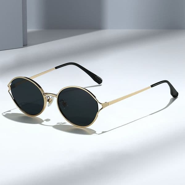 High Quality Cool Square European and American New Style Internet Celebrity Sunglasses Trendy Fashion Black Glasses Big Face Slimming UV Protection