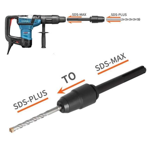 1Pc Max to SDS Plus For Rotary Hammer Converter 220mm Tools Accessory Impact Drill Socket Adapter