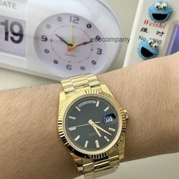 Top quality day date watch mens watch super clone watches 3255 mechanical movement sapphire glass 904L steel 40mm with box EN9T