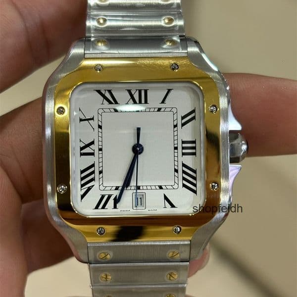 Top quality santo watch mens watch super clone watches 1847MC mechanical movement sapphire glass 316L steel 39.8mm 35.1mm with box 1CFH