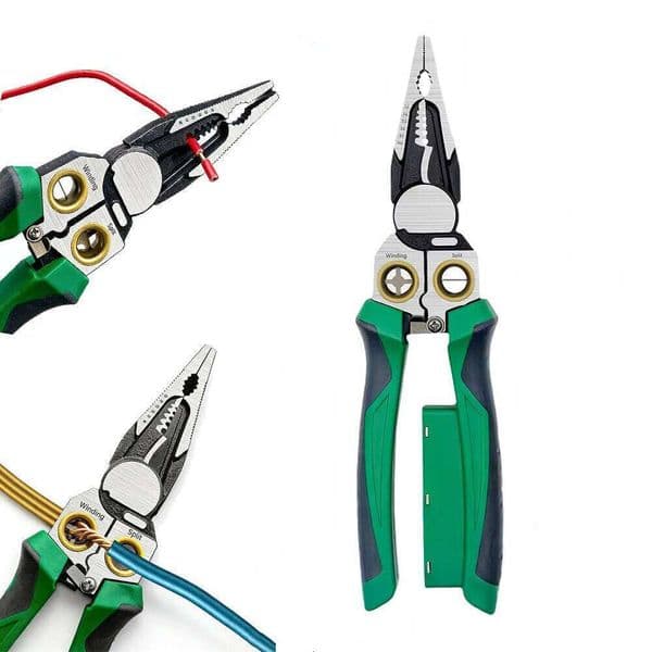 Multifunctional Electrician Pliers, 8-in-1 Wire Stripper Separator, Cutting Crimping Tool for Cable Repair and Installation
