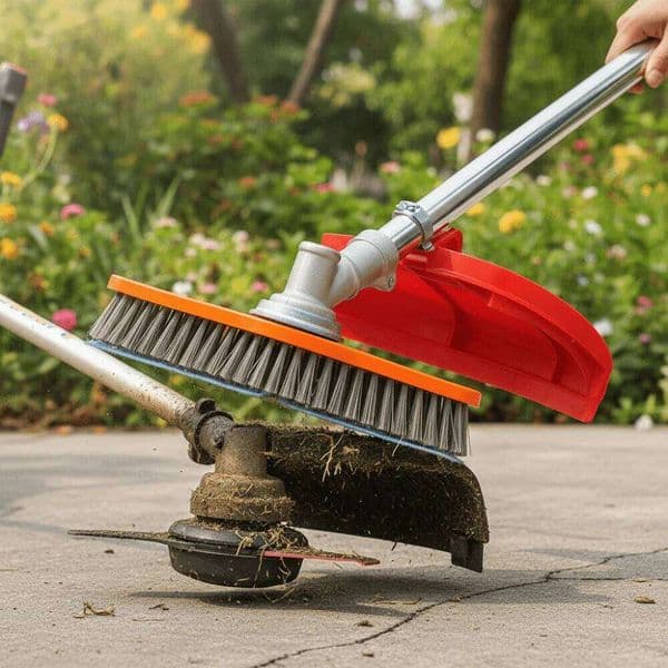 Lawn Mower Cleaning Brush High-Efficiency Adjustable Handle Weed Remover Tool for Deck Garden Yard Floor Patio Farm Tile Grout