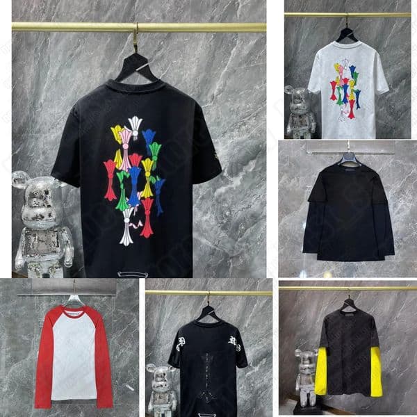 Chrome T-Shirt Fashion Designer T Shirt Mens tshirt Printed Cotton Casual Cross CH Tees Short Sleeve Hip Hop Streetwear Lightweight And Breathable Shi 71 61 cd