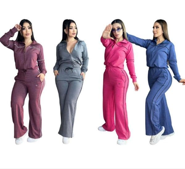 pink Tracksuits for Women Yoga Two Piece Suits Solid Sweatshirts Long Pants Fashion Sets Autumn Winter Casual Zipper Sportsuits S-2XL