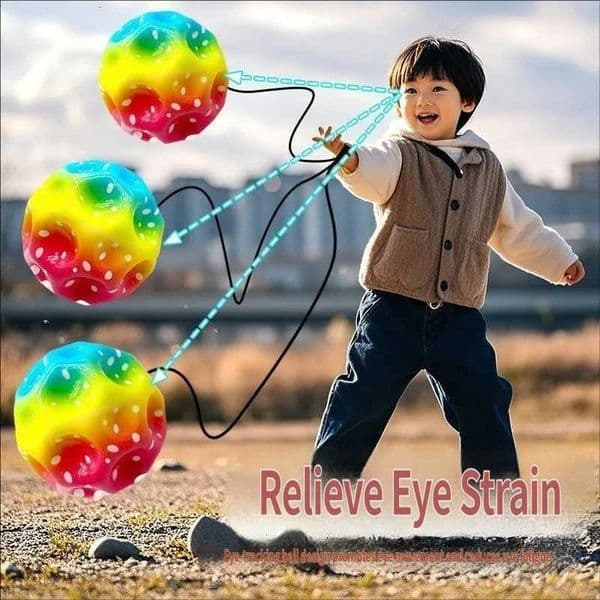 Wrist Moon Stone Bouncing Ball for Kids Outdoor Sports Prevention of Myopia Hand-eye Coordination Children Toy Training Game X260504