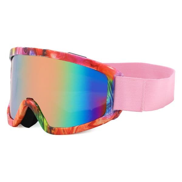 Black Adjustable Strap Anti Fog UV400 Protection Ski Goggles Windproof Snowboard Motorcycle Outdoor Sports Eyewear for Men Women