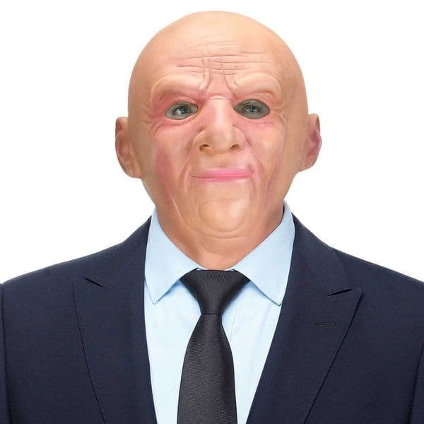 Halloween Party Costume Accessories Old Man Wig Headdress Human Face Mask Funny Old Grandpa Headgear Cosplay Dress Up Performance Props