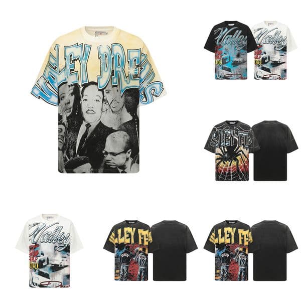 Tt valley dream shirt designer t shirt high quality tee shirt fashion mens t shirtprinted graphic tee summer mens womens short sleeve chest letter shirt 6e