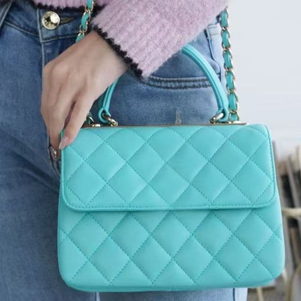 New Designer Flap Trendy Tote Classic Luxury Genuine Leather Top Handle Chain Cross Body Single Shoulder Fashion Bag Women Handbag Purse