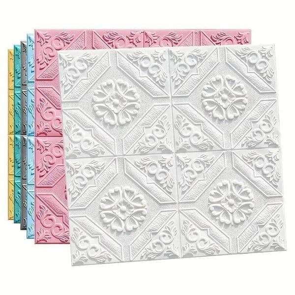 35*35Cm Ceiling Roof Wallpaper Self-Adhesive Bedroom Livingroom 3D Waterproof Background Room Decoration Wall Sticker