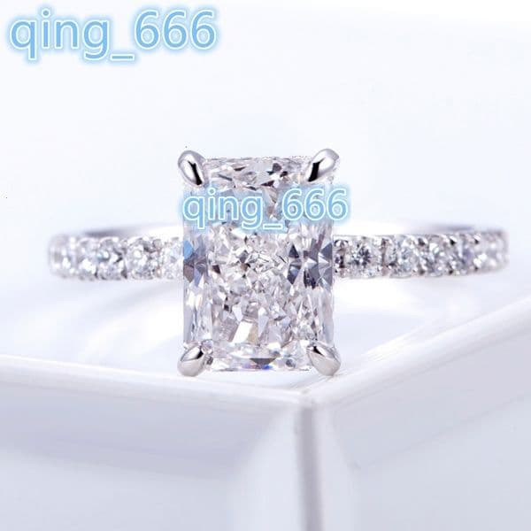 MSR-776 18K Gold Engagement Rings for Women Radiant Shape High Quality Lab Grown Diamond Ring