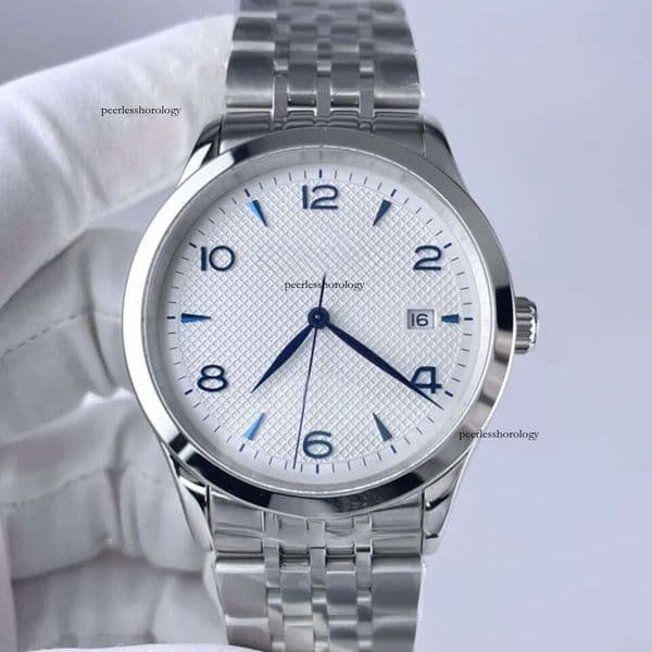 Business Mens watch Japan 8215 Automatic Movement Sapphire glass White dial Waterproof 39mm Wristwatch Folding clasp ac