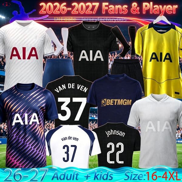 2026 Tottenham XAVI 26 27 Hotpsurs Soccer Jerseys 125th Anniversary Kit RICHARLISON KUDUS TOT GALLAGHER COYS THFC men kids kits Football shirt 16-4XL