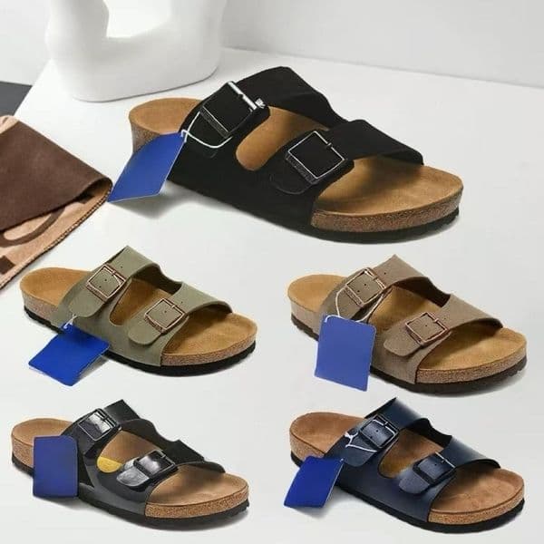 B Fashion Designer Shoes Women Men Clogs Sandals Clog Slippers Cork Flat High Quality Footbed Suede Genuine Leather Slide Casual Trainers Flip Flops Plus Size 35-46