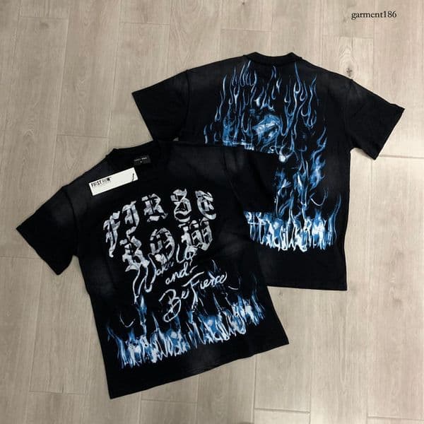 Tt Designer First Row shirts Sacred Vow Angel Tee Stylish Rhinestone Streetwear Short Sleeve Hip Hop T-Shirt Featuring Angel Demon God Trendy Fashion FIRST ROW tee 24