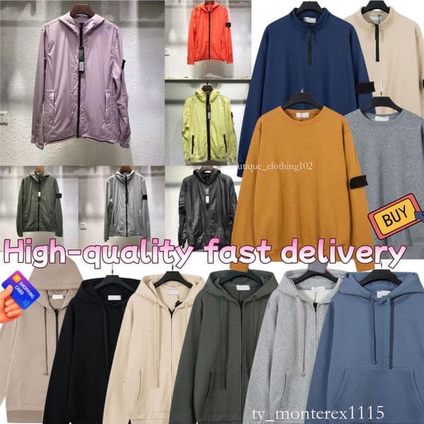stones Pull Jacket Designer Topstony Long Sleeve Zipper Badges Windbreaker Men Casual Coat Windbreaker Embroidered High Quality Fashion Mens Jacket 641888 b6f 629