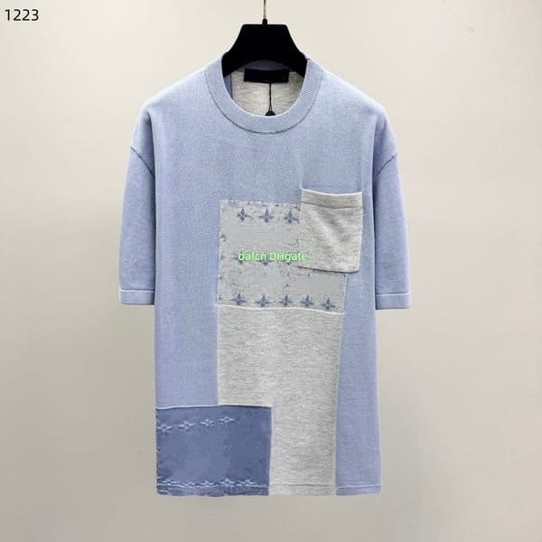 Tshirts Men's Casual Beach Attire Designer Polo Shirts men's shorts beach pants Monogram printed knitted round neck T-shirt with drawstring casual shorts 1223