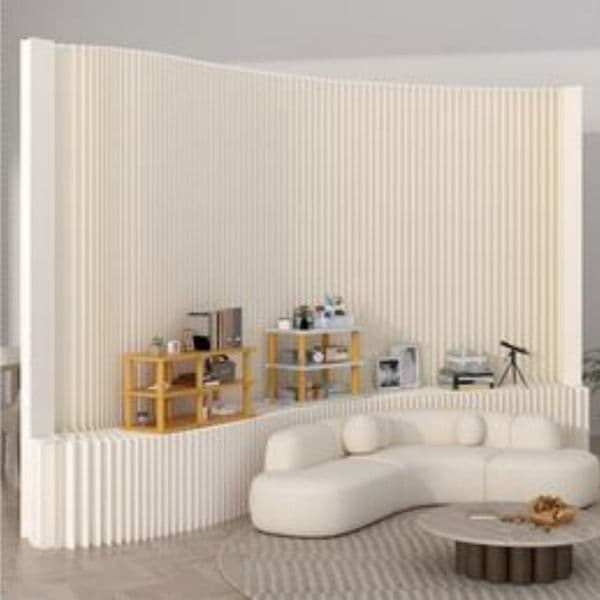 1.8M Height Home Decoration White Folding Organ Paper Wall Panel Movable Screens Room Dividers For Indoor Office DIY