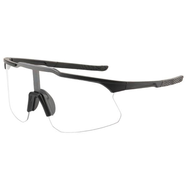Matte Black Rimless Shield Sport Sunglasses Men Women UV Protection Dark Lens Outdoor Cycling Non Slip Sun Glasses