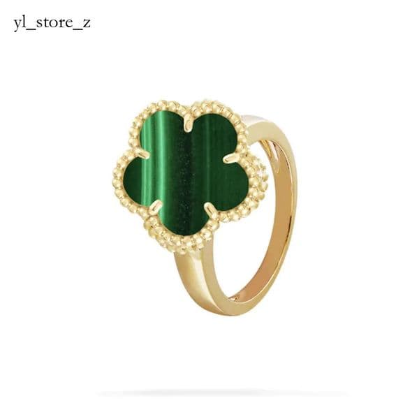 vancleeg ring High quality gold designer diamond for women engagement men love ring rings New Ladies Ring Luxury Four-leaf flower ring Jewelry Wedding gift 3ac