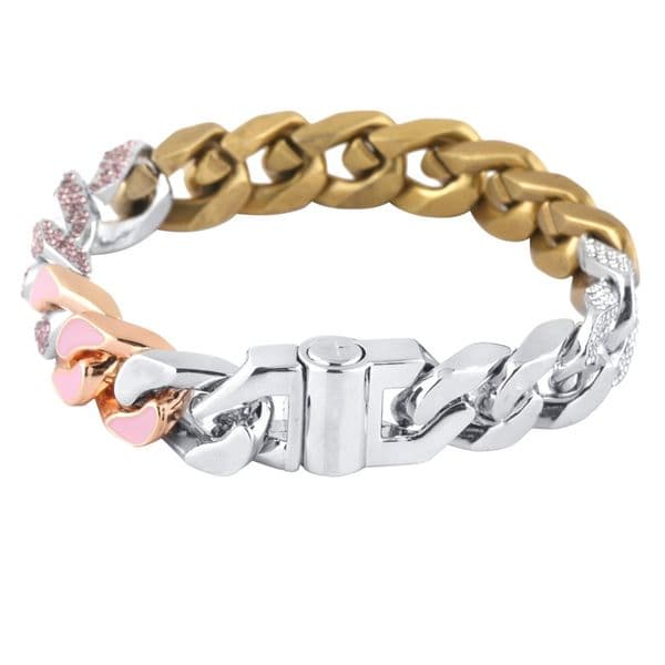 Hip Hop Man Design Bracelet Chain With Diamonds Bracelets Titanium Steel Bracelet Fashion Personality Chains Bracelets Fashion Jewelrys