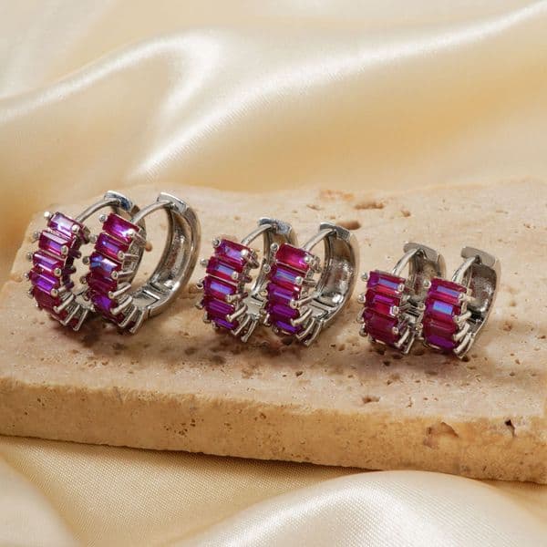 Colorful Dopamine Micro-Inlaid Earrings - Stylish & Versatile Ear Jewelry for Trendy Looks (Wholesale Fashion Accessories)