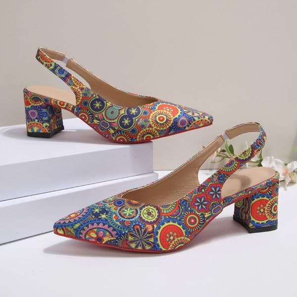 summer new European and American plus size pointed thick heel women s backless sandals suede light high heels casual walking shoes vacation shoes