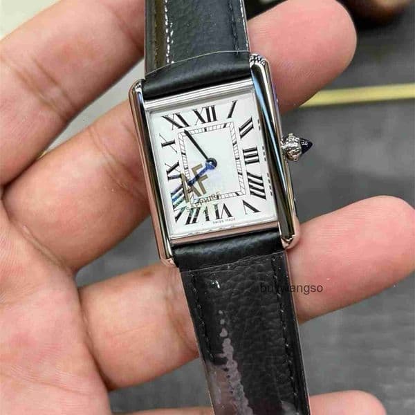 Top quality tanks watch womens mens watch designer watch super clone watches swiss quartz movement sapphire glass leather strap 22mm 25.5mm with box C8SB