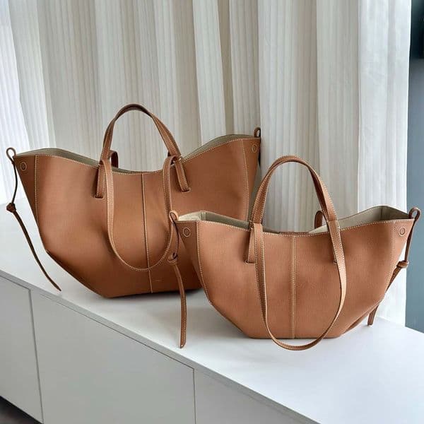 Tote bag designer bag magnetic buckle plain weave shoulder bag lychee pattern crossbody bag quality strap handbag multi size travel bag large capacity shopping bag