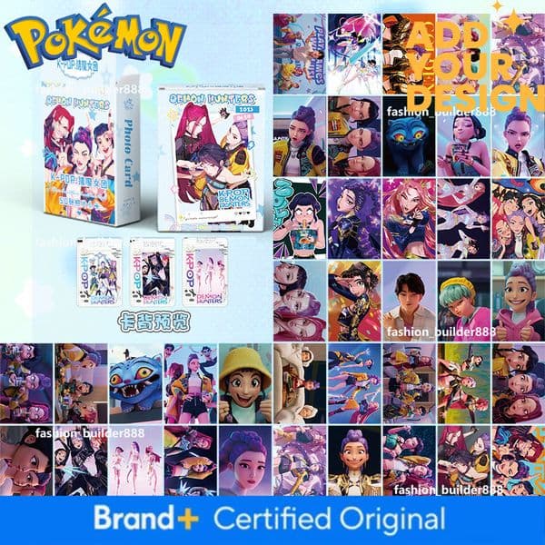 K-POP Demon Slayer Girl Group Small Boxed 50pcs 57x86mm Movie Anime Laser LOMO Card Postcard