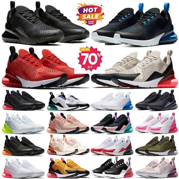 Designer 270 Running Men Women 27C Sneakers Triple Black White Navy Bule Cool Grey Red Pink Purple Orange Outdoor Classic Sports Shoes EUR 36 45